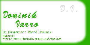 dominik varro business card
